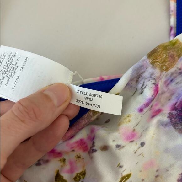 J. Crew x Flora Obscura Two Piece Bikini Set in Kaleidoscope Floral - Size S - Picture 7 of 11